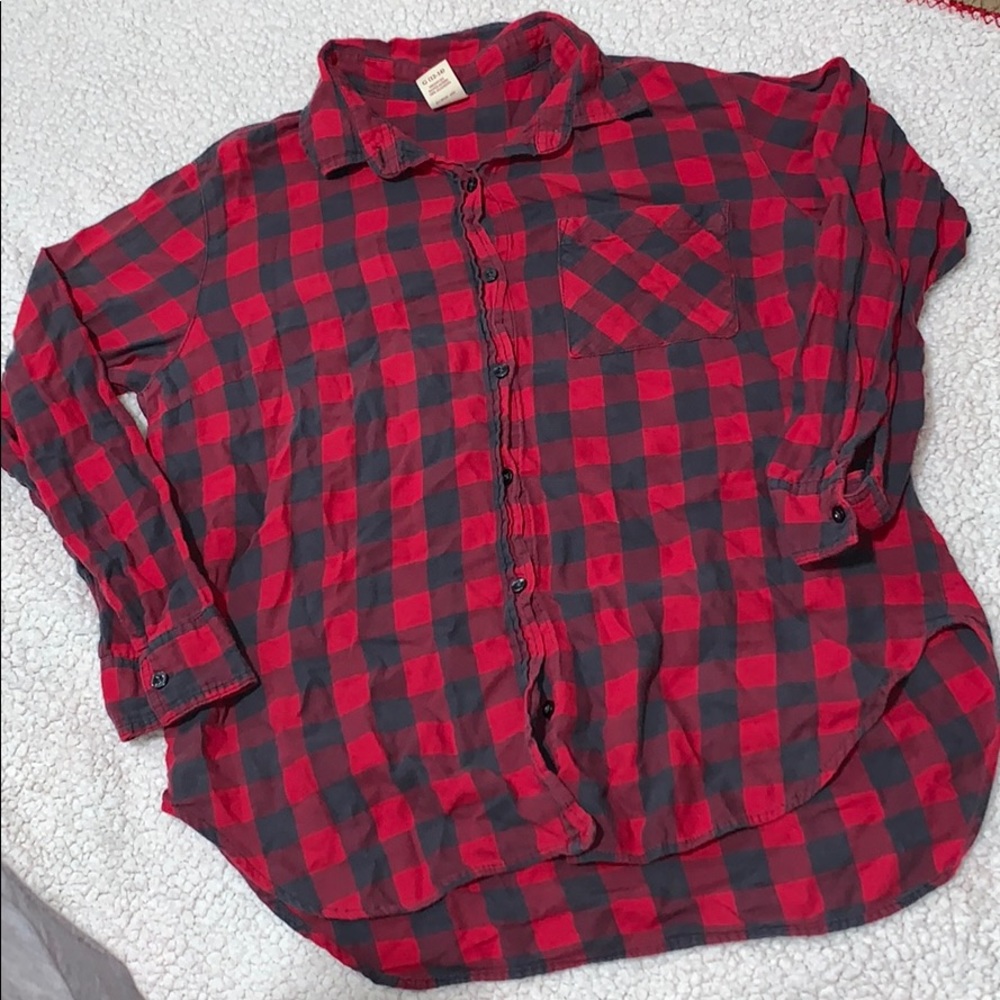 girls faded glory button up